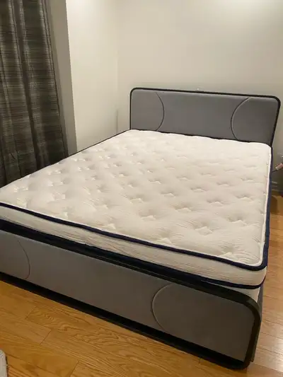 Queen bed frame - new price June 15th, View more