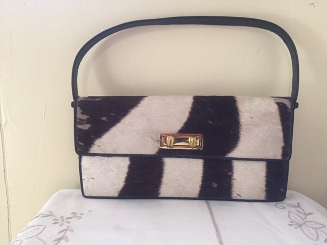 VTG Original Zebra Leather Handbag Narobi Kenya, Africa 1970' in Women's - Bags & Wallets in Norfolk County