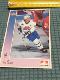 1991-1992 Petro Canada Joe Sakic Quebec Nordiques NHL player pic