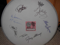 Signed Allman Brothers 1993 Tour Drumskin