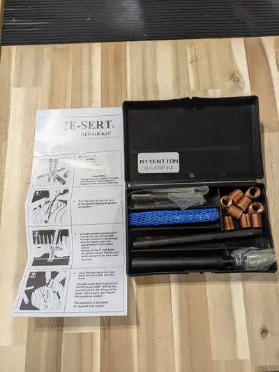 Sparkplug repair kit. TIME-SERT brand. Size - M12 x 1.25 (9 inserts) Everything needed to install an...