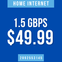 FASTEST ITNERNET ON LOWEST PRICE Rogers 1.5 gbps