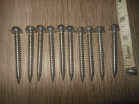 Hex Head with Integral Washer Lag Screws set of 10
