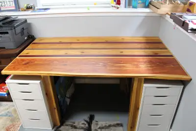 Solid wood colorful desk top custom made, View more
