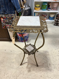 Metal and marble Victorian table 