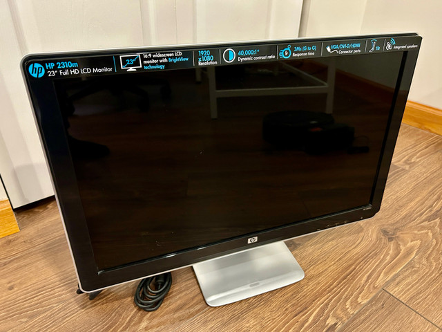 HP 23” Full HD LCD Monitor in Monitors in Winnipeg