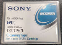 Tape Drive Cleaning  Cartridges (Sony DGD15CL, Verbatim HS-4/CL)