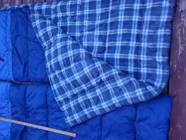 2 sleeping/camping bags blue color coton inside62863267284610121