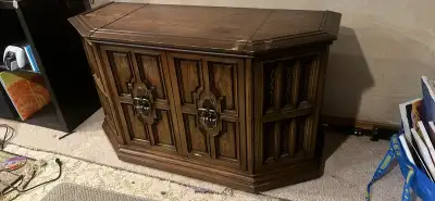 Vintage Eaton’s Viking Stereo Console, Dual 1220, Working Radio, View more