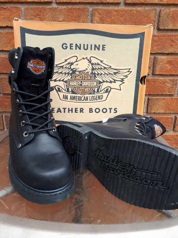 Men's size 9.5 Harley Davidson 8" Spitfire motorcycle boots in Men's Shoes in Windsor Region - Image 3