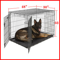 BRAND NEW Extra large 48" dog pet crate cage kennel with divider