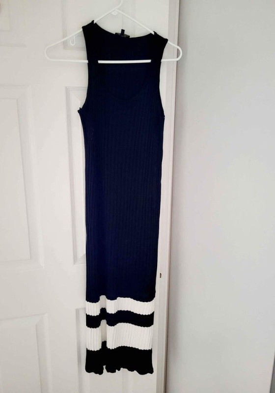NEW Massimo Dutti Long Knit Dress Sleeveless Black White Stretch in Women's - Dresses & Skirts in Markham / York Region - Image 4