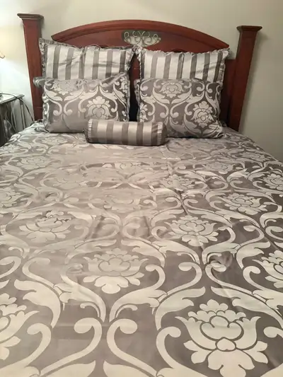 New comforter bedroom set, including coordinated drapes, View more