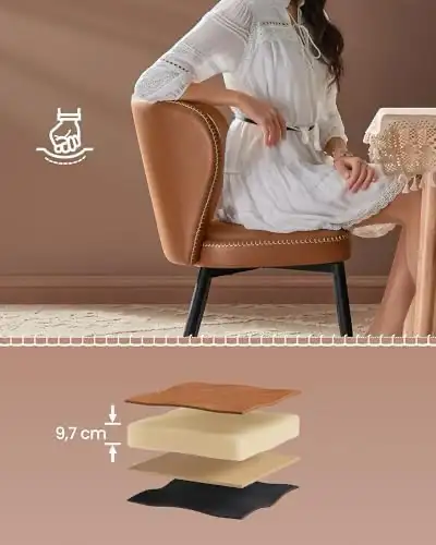 Upholstered Kitchen Chair, PU with Stitches, Modern Mid-Century, in Chairs & Recliners in Markham / York Region - Image 10