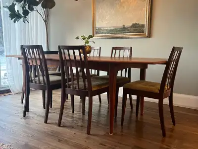  Set of 6 vintage MCM walnut dining chairs, View more
