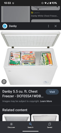Danby 5.5 cu. ft freezer in excellent condition 