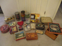 Collectible Assortment of 34 Vintage Metal, Wooden and Cardboard