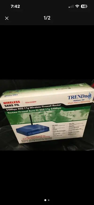 TRENDNET 54 Mbps 802.11g Wireless Firewall Router BRAND NEW , View more