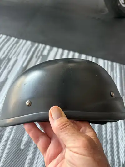 Selling a used 1/2 DOT motorcycle helmet. Never dropped. $25 Cash. Text 705-928-4422