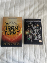 New sequels Iron flame and Brothers Hawthorne 