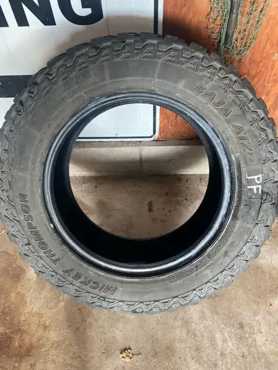 Selling a set of 5 20” Mickey Thompson Baja ATZ p3 tires. I would say they still have half of their...