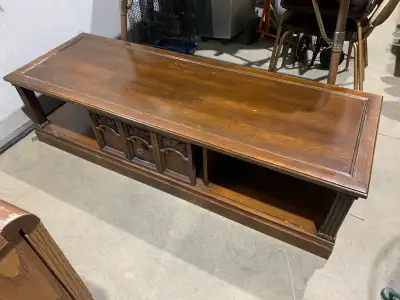 Large Dark Wood Coffee Table, View more