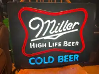 Miller High Life backlit sign