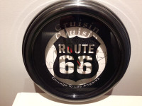 Vintage Cruisin Route 66 Round Wall Neon Clock 1994 CHICAGO TO L