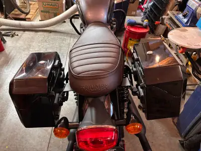 Hard Viking bag Panniers for a Triumph Bonneville T120, Purchased this year, like Brand new. Lockabl...