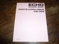 Echo CS-302 Chain Saw Parts Catalog Manual  898599-0393 2