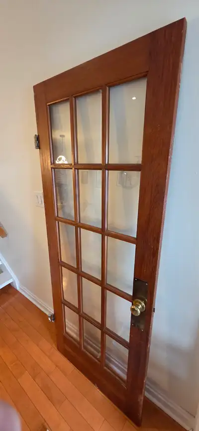Vintage wood French door, View more
