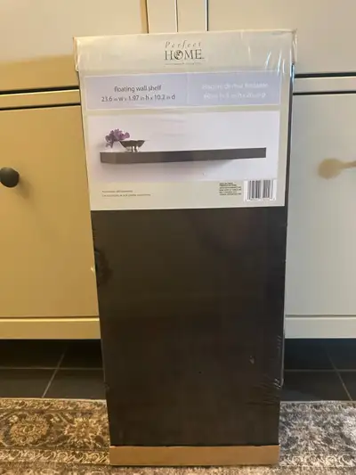 Black Floating Wall Shelf, View more