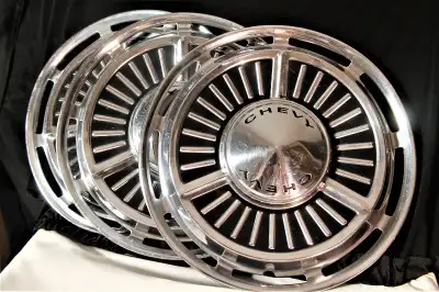 For 1963-64 Chevy Nova 13" set of 3 in very good used condition. Some minor scratches & dings; no pi...