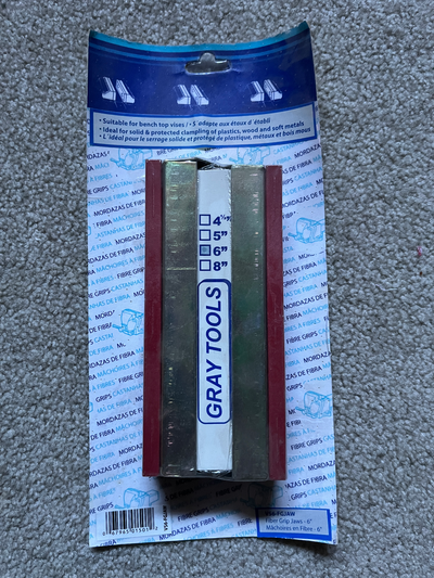 Gray Tools brand 6" fiber grip vise jaws, new in package. Retail selling price is $60 or more. Askin...