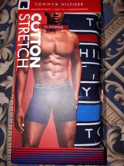 TOMMY HILFIGER MEN'S BOXER BRIEFS 4-PACK  BRAND NEW SEALED BOX, View more