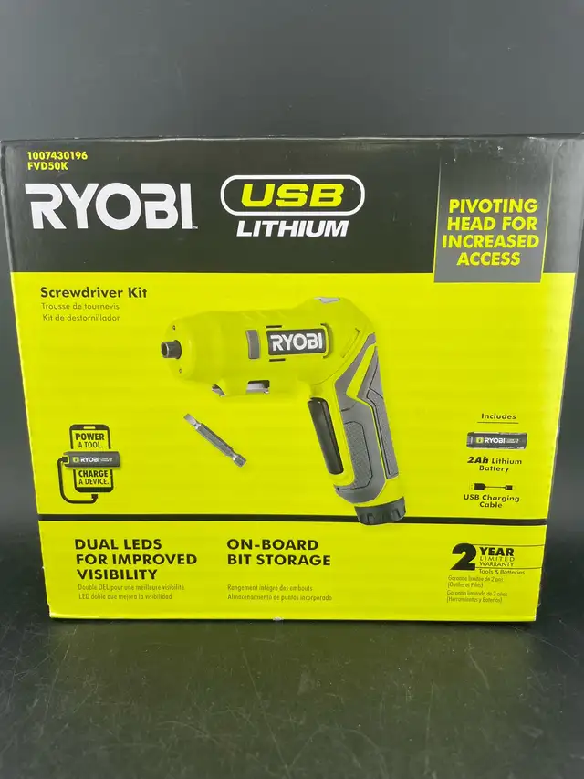 RYOBI SCREWDRIVER KIT FVD50K in Other in City of Toronto - Image 2