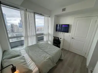 Our deluxe room bedroom at Bloor st is perfect if you want a big, well located, and great space to l...