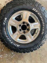 17" BFG all terrain tires on Ford rims