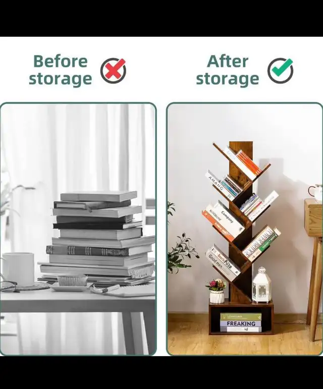 Yoobure Tree Bookshelf - 6 Shelf Retro Floor Standing Bookcase,  in Bookcases & Shelving Units in Hamilton - Image 7