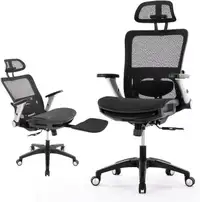 Ergonomic Office Chair with Footrest  Chaise de Bureau Neuve