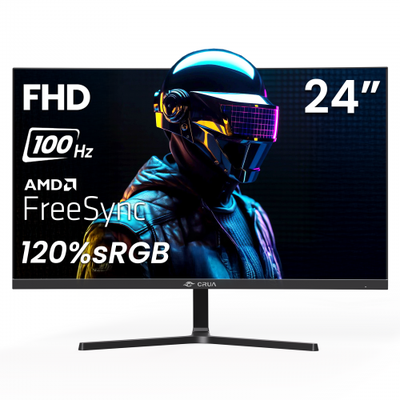 Moniteur CRUA 24 pouces Full HD 1080p 100Hz HDMI VGA NEUF, View more