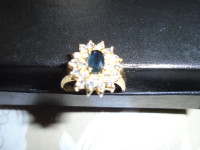 NEW Sterling Silver Dazzling Blue size 10 Ring $55.