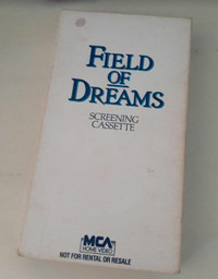 Field Of Dreams MCA Home Video VHS Screening Cassette - Rare!