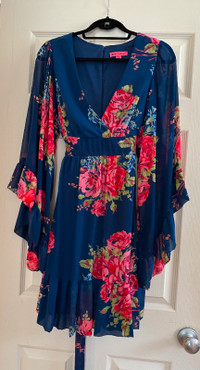 Vintage Betsey Johnson Women's Dress Floral (Size 14)