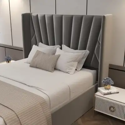 queen bed frame with storage, View more
