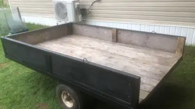 5ft wide 8ft long utility trailer new tires bearings hitch chains paint lights ready to be registere...