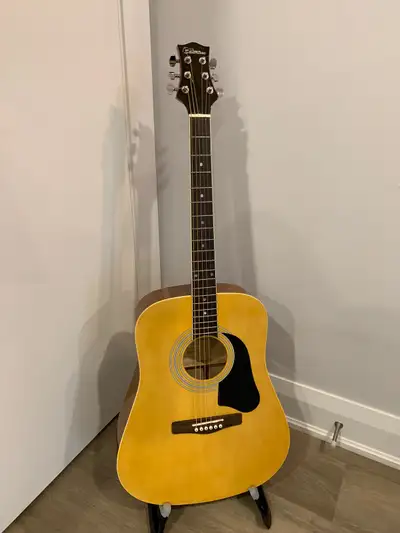 Vintage guitar with stand, View more