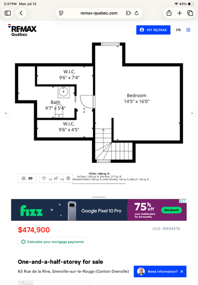 Directly on the Ottawa river Grenville sur la rouge qc Negotiable