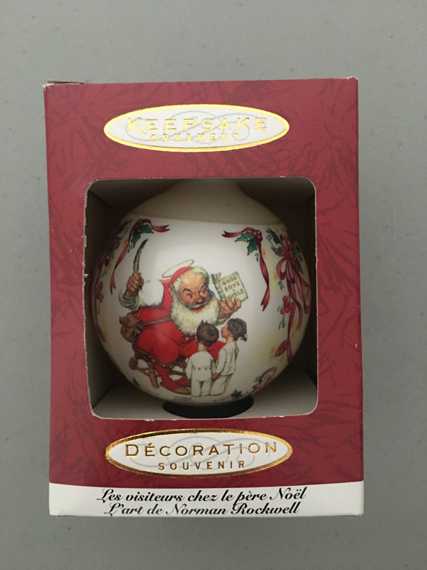 Hallmark Ornement Boule de Noël Norman Rockwell Art et objets de