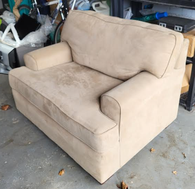 Chair and half. Brand new, has never been used, was purchased by my wife years ago. I have moved out...